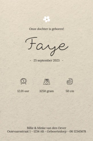 kaart achterzijde