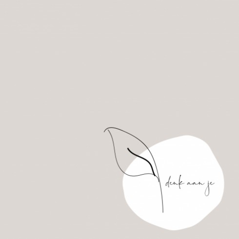 Actie kaart - Denk aan je