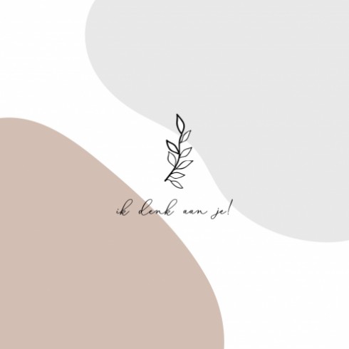 Actie kaart - Denk aan je (modern)