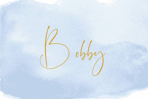 Watercolor Bobby - 1 zijdig digitaal folie