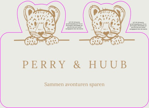 Tuinbord tweeling panters - 70x50