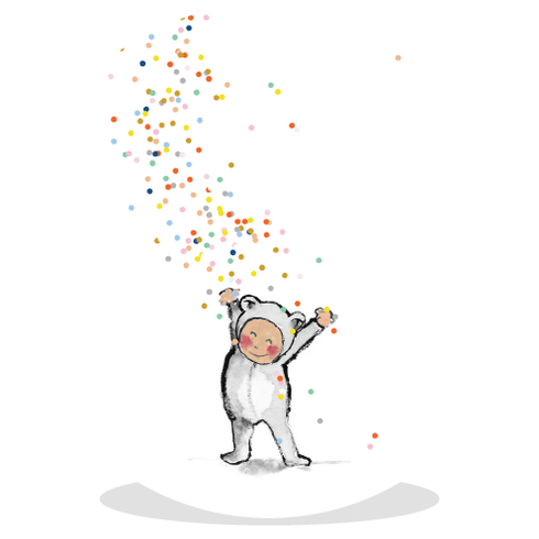 Sluitsticker -  confetti - EBB
