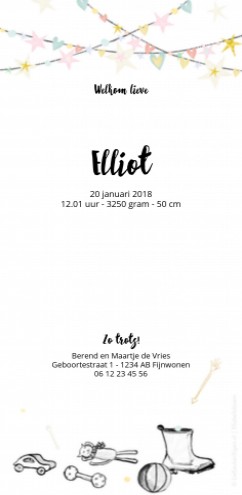 kaart achterzijde