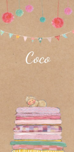 Geboortekaartje Coco met broers - EB