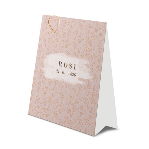 Geboortekaartje meisje romantisch met bloemen in tentvorm- Rosi