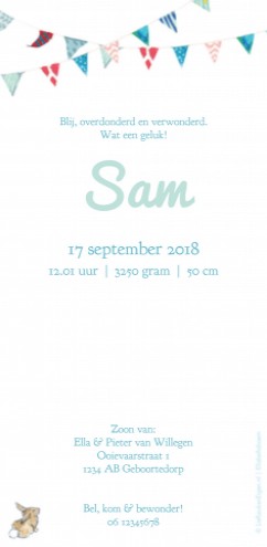 kaart achterzijde