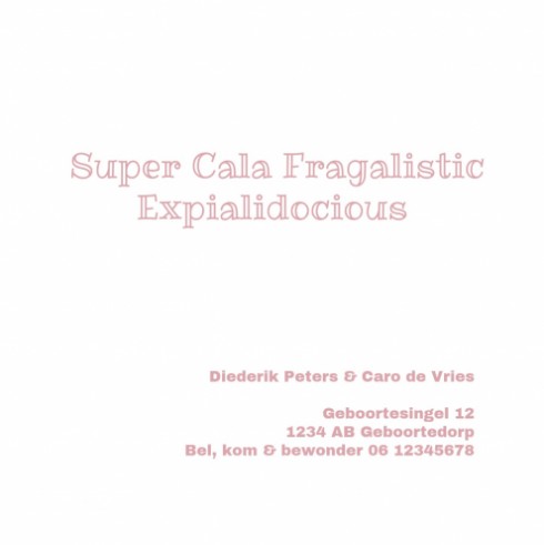 Geboortekaartje Tara 10x10 - Simply Cute