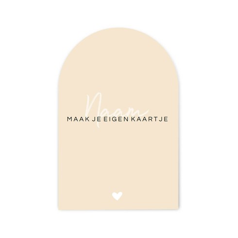 Geboortekaartje zelf maken enkele boog 10x15 cm