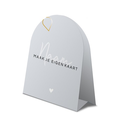 Tent geboortekaartje met boog zelf maken