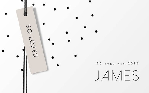 Geboortekaartje Dots James - MC