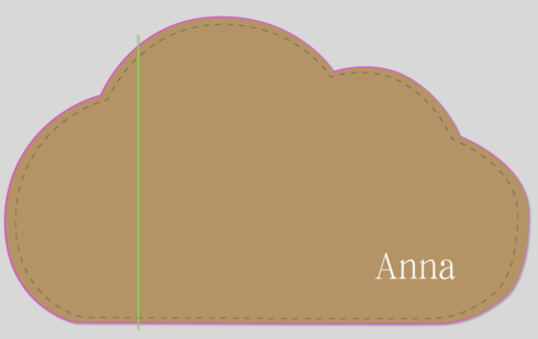 Geboortekaartje meisje met vrolijke kleuren en regenboogfolie in wolken vorm - Anna