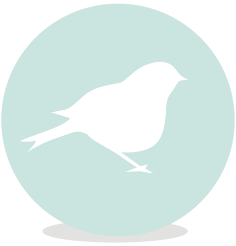 Sluitsticker DIY - mint vogeltje