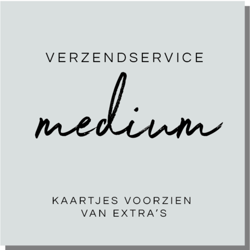 Verzendservice Medium | kaartjes voorzien van extra's