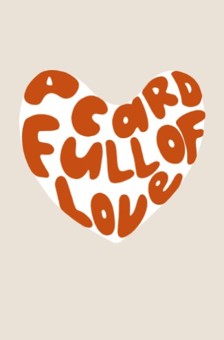 Wenskaart lief met typografische tekst - Card full of love