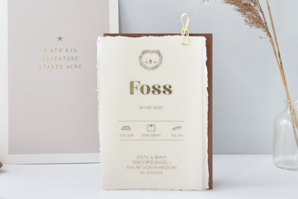 Letterpress folie relief opmaak