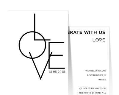 trouwhuisstijl simpel strak